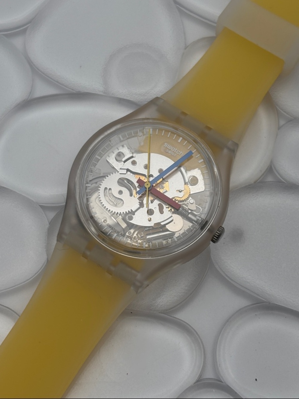Swatch Watch - GE291 - CLEARLY YELLOW STRIPED